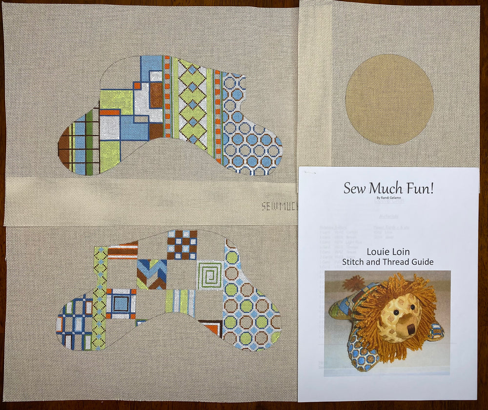 Louie Lion with stitch guide