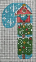 Birdhouse Candy Cane with stitch guide
