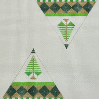 Small Green Tree, 2 sided with stitch guide