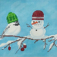 Chickadee and Snowman