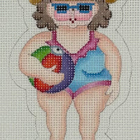 Thelma the Beach Babe in Blue Swimsuit