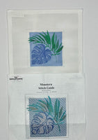 Monstera with stitch guide
