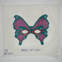 Teal Butterfly Masquerade Mask