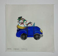 Blue Bug with Snowmen
