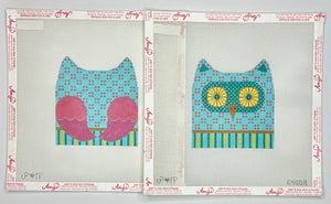 Tiffany Owl with Pink Flowers