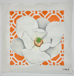 Magnolia on Tangerine