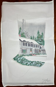Snowy House Stocking