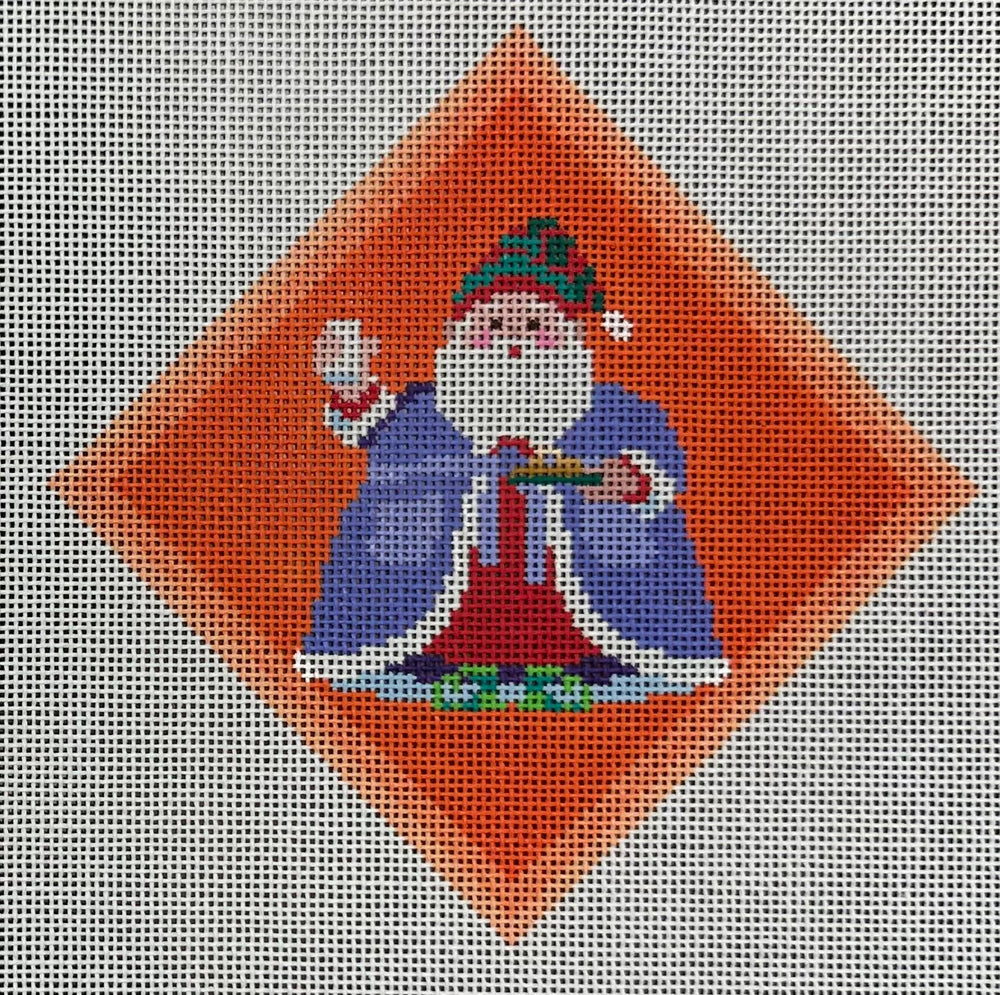 Milk n Cookies Santa Ornament with stitch guide