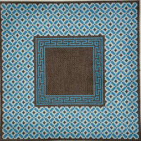Tefellin Bag, Blue & Brown Diamonds

