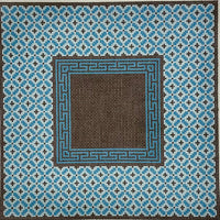 Tefellin Bag, Blue & Brown Diamonds