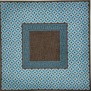 Tefellin Bag, Blue & Brown Diamonds