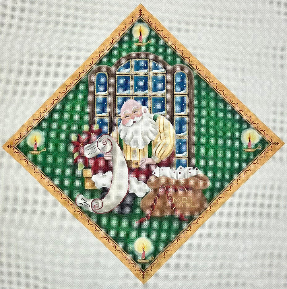 Checking it Twice Tree Skirt Panel with stitch guide
