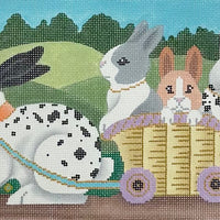 Bunny with Babies in Cart