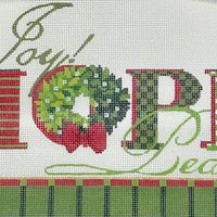 Joy, Hope, Peace with stitch guide