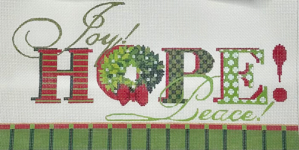 Joy, Hope, Peace with stitch guide