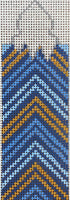 Hanukkah Candle - Blue and Gold Stripes
