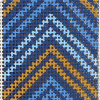 Hanukkah Candle - Blue and Gold Stripes