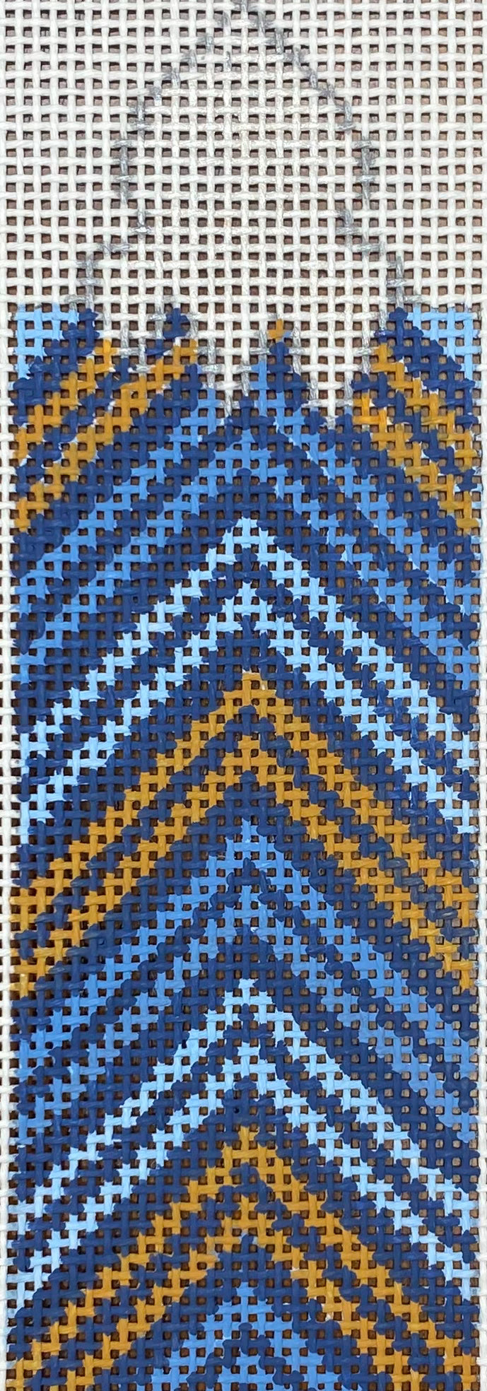 Hanukkah Candle - Blue and Gold Stripes