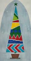 Topiary Tree with Green Star with stitch guide
