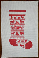 Red Knit Pattern Stocking
