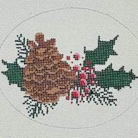 Pinecone Oval Ornament