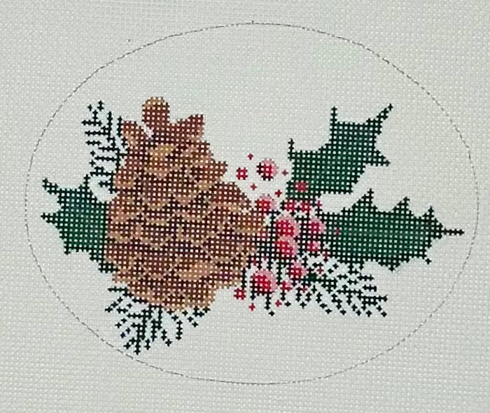 Pinecone Oval Ornament