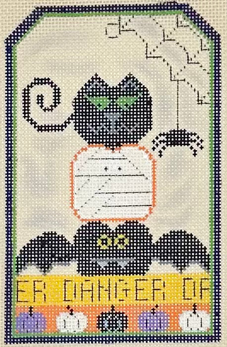 Halloween Danger Tag with stitch guide