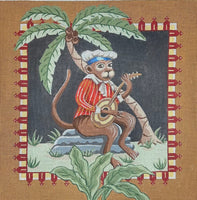 Monkey Playing Lute
