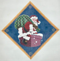 Down the Chimney Tree Skirt Panel with stitch guide

