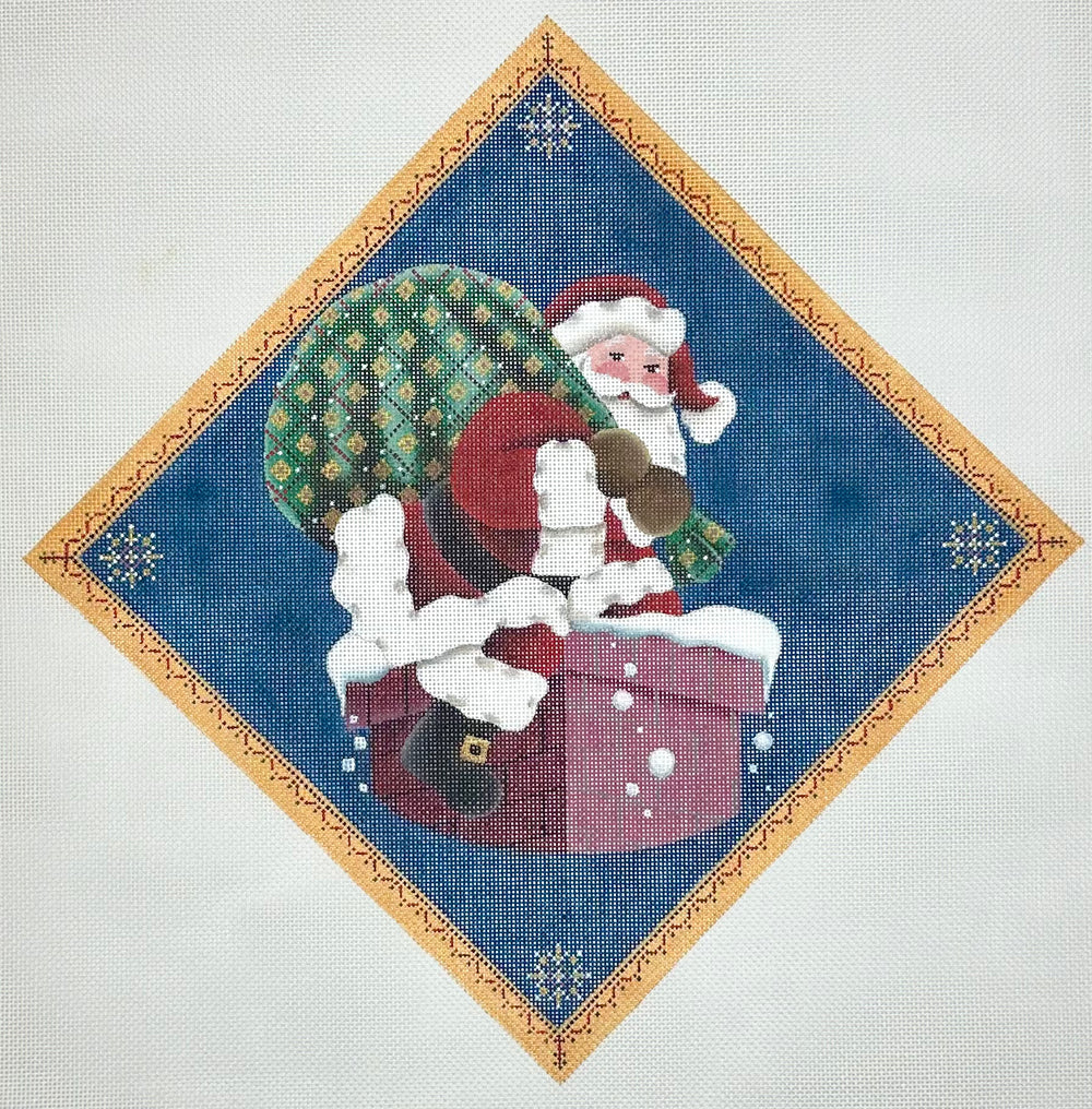 Down the Chimney Tree Skirt Panel with stitch guide