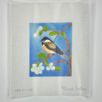 Chickadee with Spring Blossoms