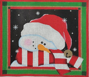 Shy Snowman with stitch guide