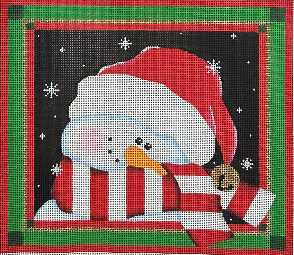 Shy Snowman with stitch guide