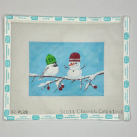 Chickadee and Snowman
