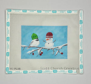 Chickadee and Snowman