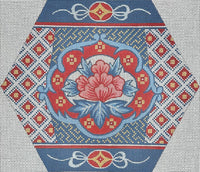 Imari Design - Six-sided with Flower
