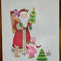 Girl with Santa Stocking