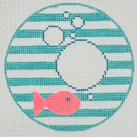Fish Bubbles Monogram Round
