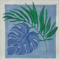 Monstera with stitch guide