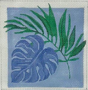Monstera with stitch guide