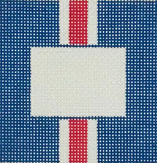 Blue Square Red/White Stripe Insert