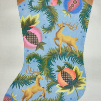 Royal Stag Stocking on Blue