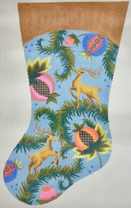 Royal Stag Stocking on Blue