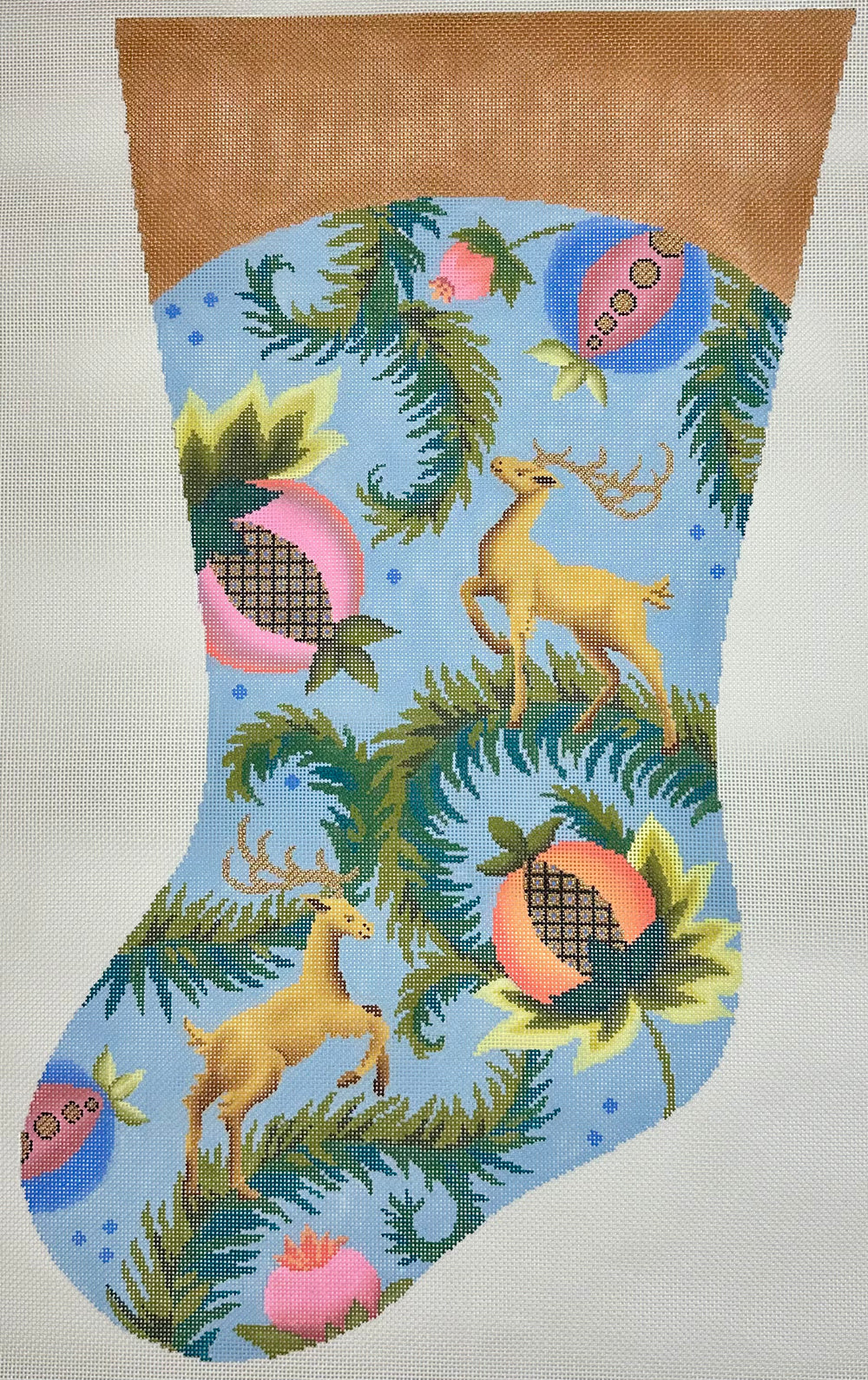 Royal Stag Stocking on Blue