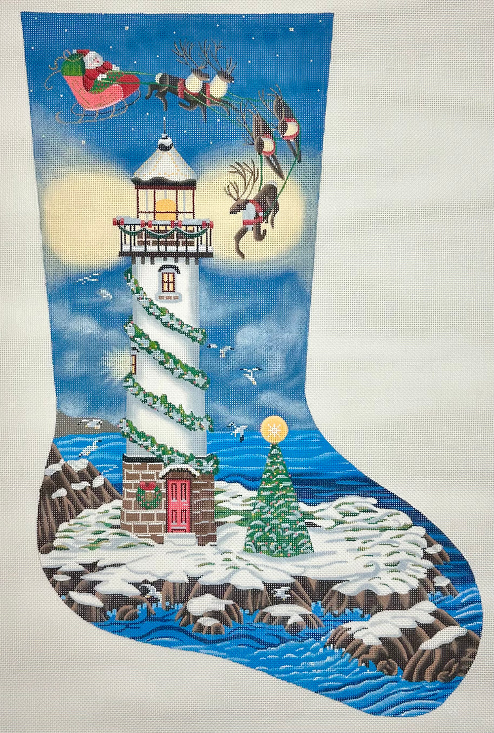 Santa & the Lighthouse Stocking