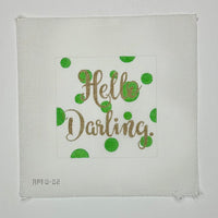 Hello Darling Bubbles Square