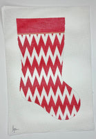 Red/White Chevron Stocking
