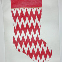 Red/White Chevron Stocking
