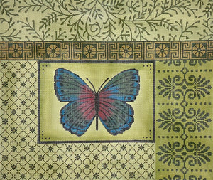 Blue Butterfly and Pattern