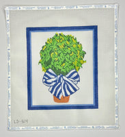 Topiary with Blue Bow
